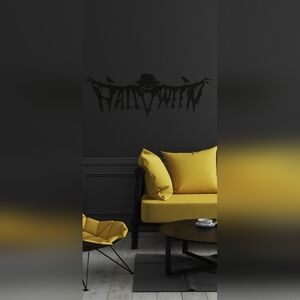 Gray Scarecrow Halloween Wall Decal